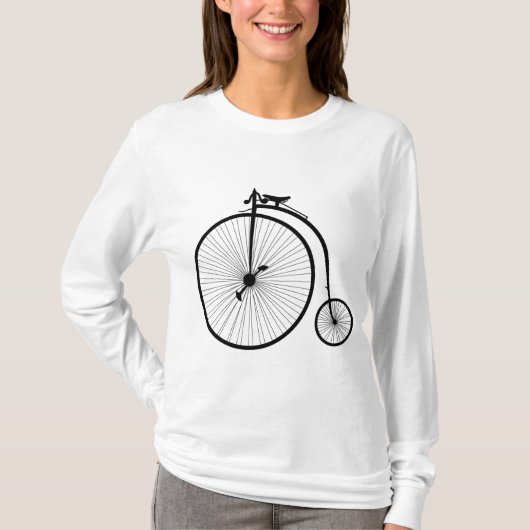 Penny Farthing Fiets Wielen T-shirt (Voorkant)