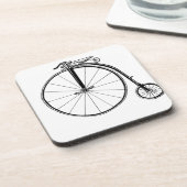 Penny Farthing Fietsillustratie Bier Onderzetter (Linkerzijde)