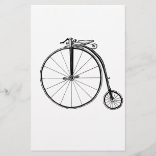 Penny Farthing Fietsillustratie Briefpapier