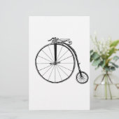Penny Farthing  Fietsillustratie Briefpapier (Staand voorkant)