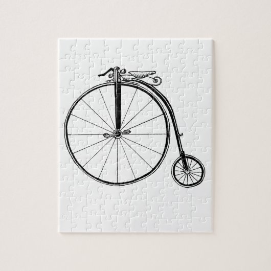 Penny Farthing Fietsillustratie Legpuzzel (Verticaal)