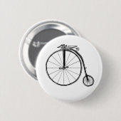 Penny Farthing  Fietsillustratie Ronde Button 5,7 Cm (Voorkant /achterkant)