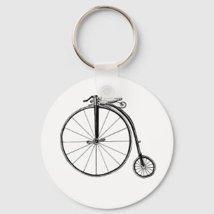 Penny Farthing Fietsillustratie Sleutelhanger