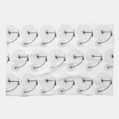 Penny Farthing Fietsontwerp Theedoek (Horizontaal)