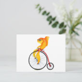 Penny Farthing Fish Briefkaart (Staand voorkant)