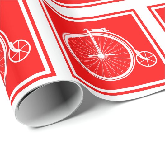 Penny Farthing High Wheeler Cadeaupapier (Rol Hoek)