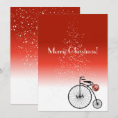 penny farthing kerstkaart (Voorkant / Achterkant)