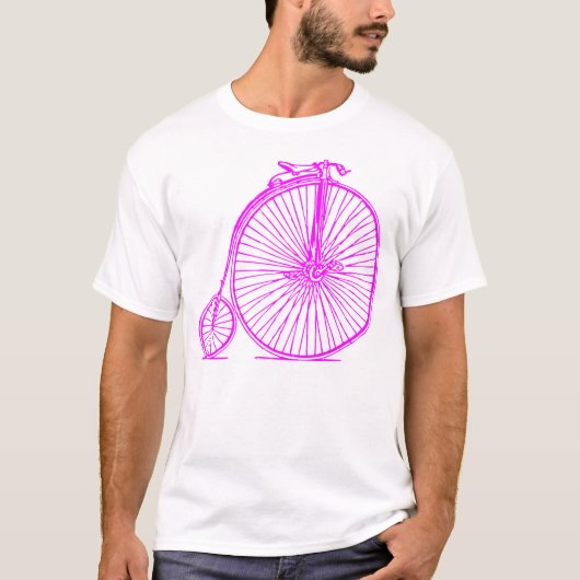 Penny Farthing - Magenta T-shirt (Voorkant)