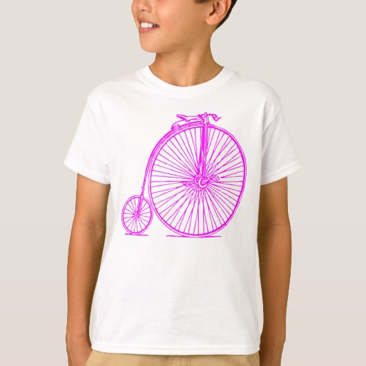 Penny Farthing - Magenta T-shirt (Voorkant)