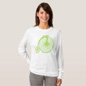 Penny Farthing - Martiaans groen T-shirt (Voorkant volledig)