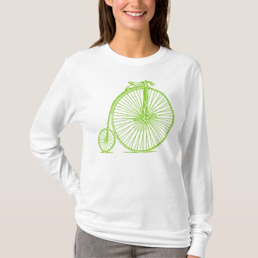 Penny Farthing - Martiaans groen T-shirt (Voorkant)