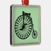 Penny-farthing Metalen Ornament (Rechts)