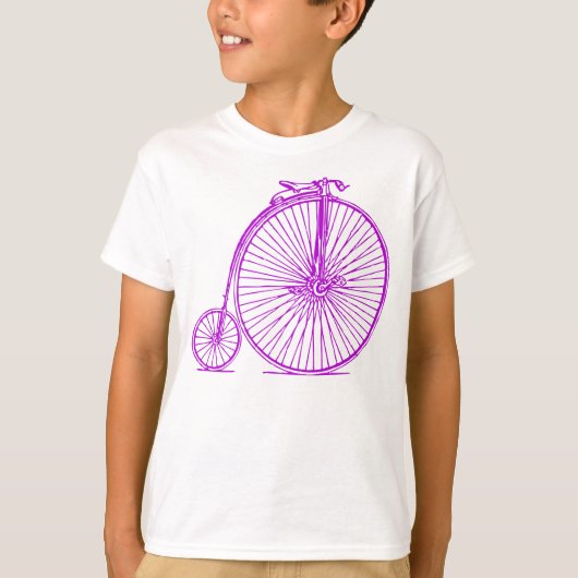 Penny Farthing - Paars T-shirt (Voorkant)