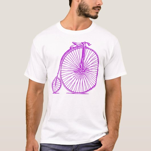 Penny Farthing - Paars T-shirt (Voorkant)
