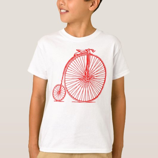 Penny Farthing - Red T-shirt (Voorkant)