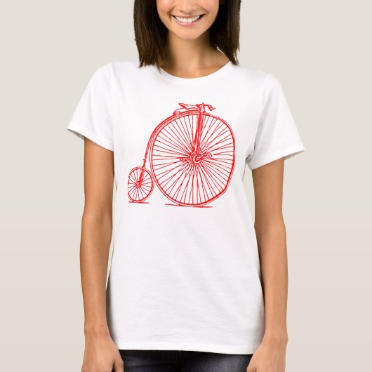 Penny Farthing - Red T-shirt (Voorkant)