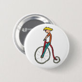 Penny Farthing Ronde Button 5,7 Cm (Voorkant /achterkant)
