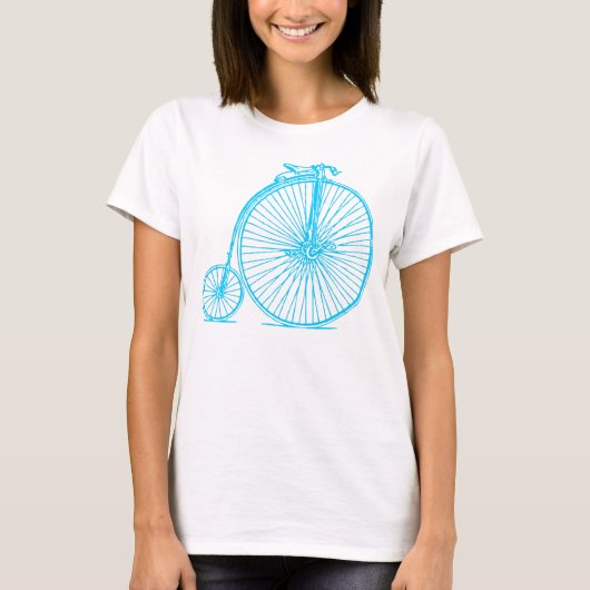 Penny Farthing - Sky Blue T-shirt (Voorkant)