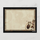 Penny Farthing Steampunk Briefkaart (Achterkant)
