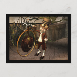 Penny Farthing Steampunk Briefkaart