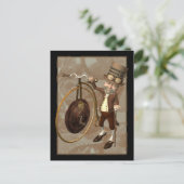Penny Farthing Steampunk Briefkaart (Staand voorkant)