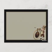 Penny Farthing Steampunk Briefkaart (Achterkant)