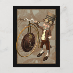 Penny Farthing Steampunk Briefkaart