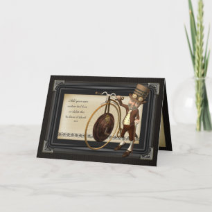 Penny Farthing Steampunk Groeten Kaart
