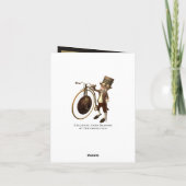 Penny Farthing Steampunk Notecards Kaart (Achterkant)