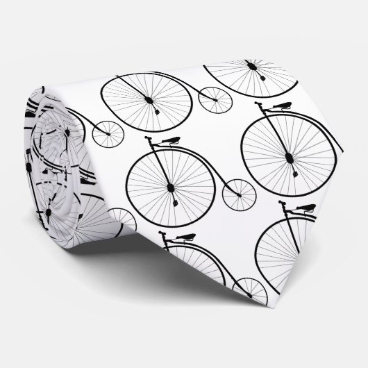 Penny Farthing Stropdas [zwart] (Opgerold)