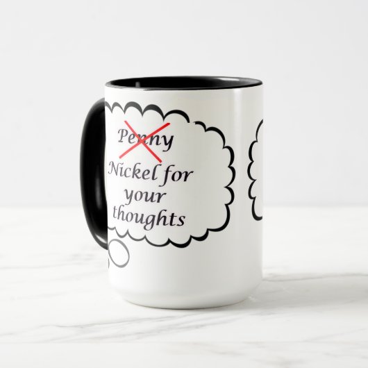 Penny for your thoughts Mug Mok (Voorkant links)