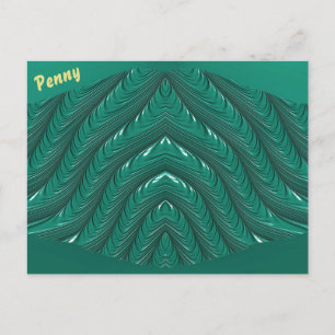 PENNY ~ Glanzend Briefkaart 3D Green Zany