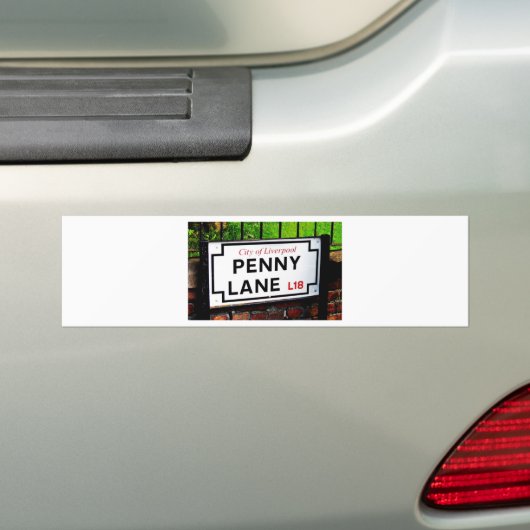 penny lane Liverpool England-teken Bumpersticker (Op auto)