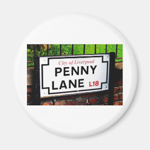 penny lane Liverpool England-teken Magneet