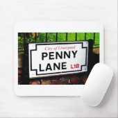 penny lane Liverpool England-teken Muismat (Met muis)