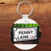 penny lane Liverpool England-teken Sleutelhanger (Voorkant)