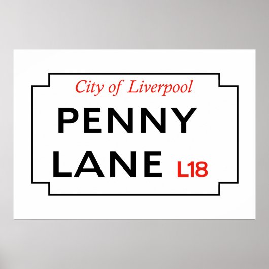 Penny Lane Poster (Voorkant)