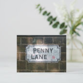 Penny Lane Street Sign Briefkaart (Staand voorkant)