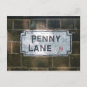 Penny Lane Street Sign Briefkaart (Voorkant)