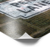 Penny Lane Street Sign Foto Afdruk (Hoek)