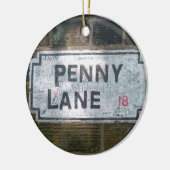 Penny Lane Street Sign Keramisch Ornament (Links)