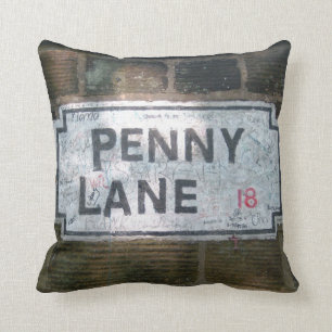 Penny Lane Street Sign Kussen
