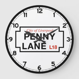 Penny Lane, Street Sign, Liverpool, Verenigd Konin Grote Klok