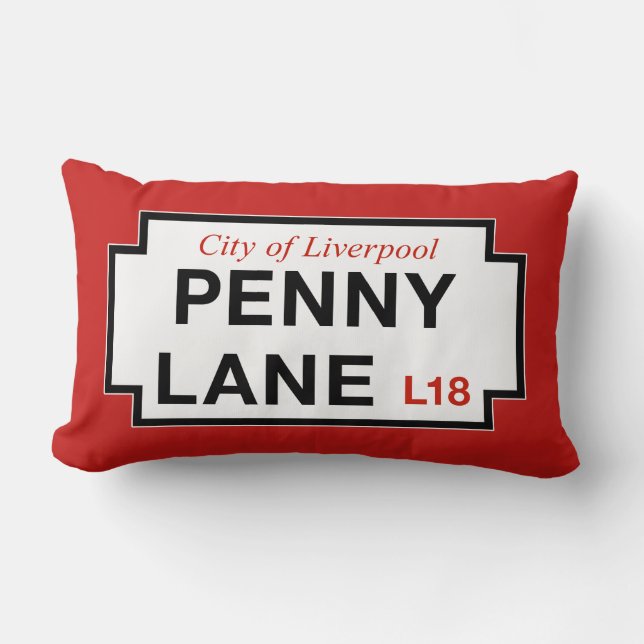 Penny Lane, Street Sign, Liverpool, Verenigd Konin Kussen (Voorkant)