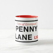 Penny Lane, Street Sign, Liverpool, Verenigd Konin Mok (Midden)