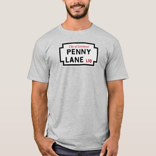  Penny Lane Street Sign. T-shirt (Voorkant)