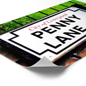 Penny Lane-teken, City of Liverpool, Engeland, Pos Poster (Hoek)