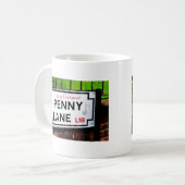 Penny Lane uit de stad Liverpool England Koffiemok (Voorkant links)