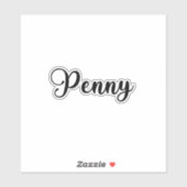Penny Name - handgeschreven kalligrafie Sticker (Vel)