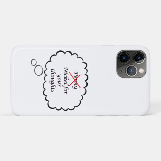 Penny/Nickel for your thoughts Phone Case (Achterkant (horizontaal))